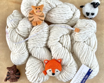 Malabrigo Rasta Natural Yarn: Super Bulky Merino Wool 90Yds, Priced Per Hank