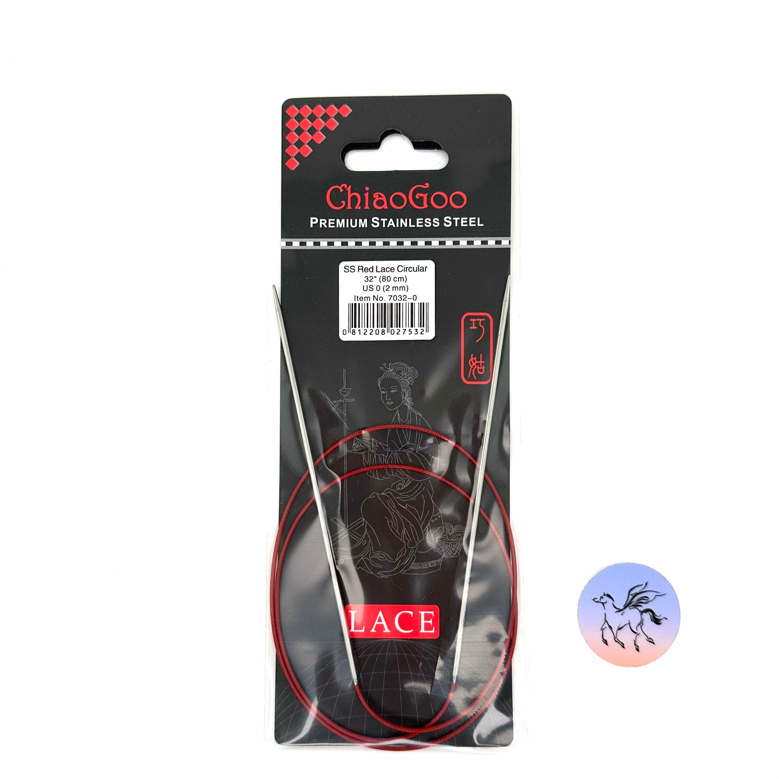 US 17 12.75 Mm Chiaogoo Red Lace Circulars Choice of Length 