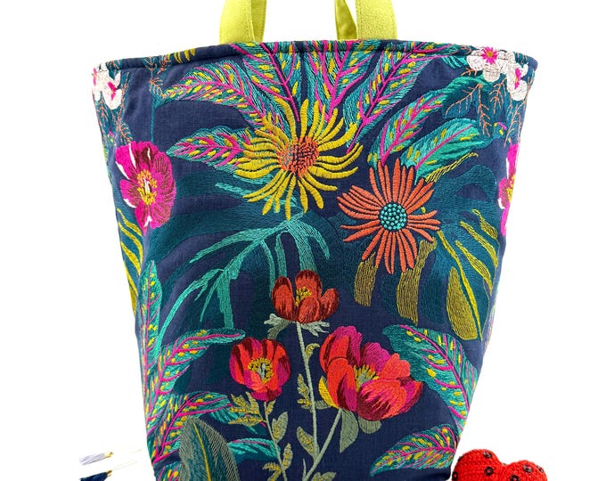 Featured listing image: Atenti Hope Basket Flora Yarn Basket Large Yarn Bag Bucket Bag Knitting Project Bag Yarn Caddy Needle Arts Bag