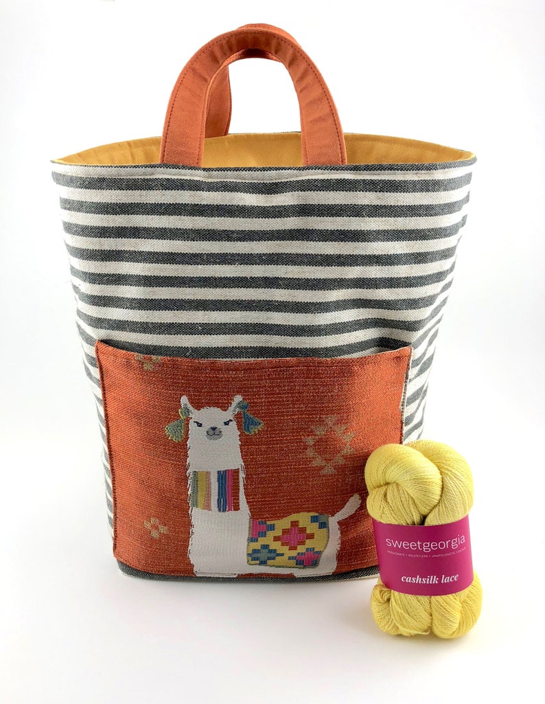 Atenti Hope Basket MamaLLama Flame Yarn Basket w/ 2 outer image 3