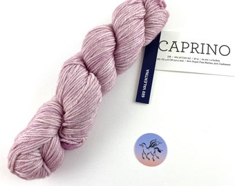 Malabrigo Caprino Valentino Yarn Merino Cashmere Blend DK Weight Kettle Dyed Yarn Pale Pink DK Cashmere Blend Yarn