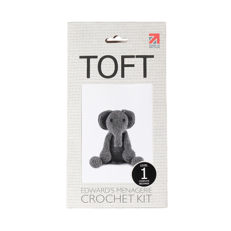 Toft Crochet Kit Bridget the Elephant DIY Crochet Amigurumi Etsy