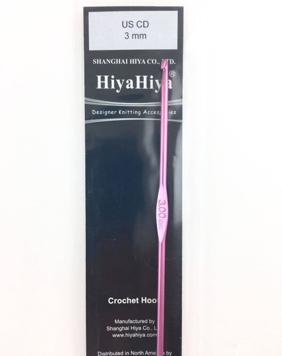 Hiyahiya Crochet Hook Aluminum Crochet Hook US Cd-3mm Crochet Hook, E-3.5mm  Crochet Hook, Crochet Hook F-3.75 Hook or US G-4mm Crochet Hook 