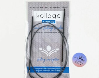 Kollage 40" Soft Cable Circular Knitting Square Needles