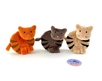 Cat Tape Measure 60&quot; Retractable Tape Measure Orange Beige or Brown Kitty Cat Tape Measure Inches/Metric