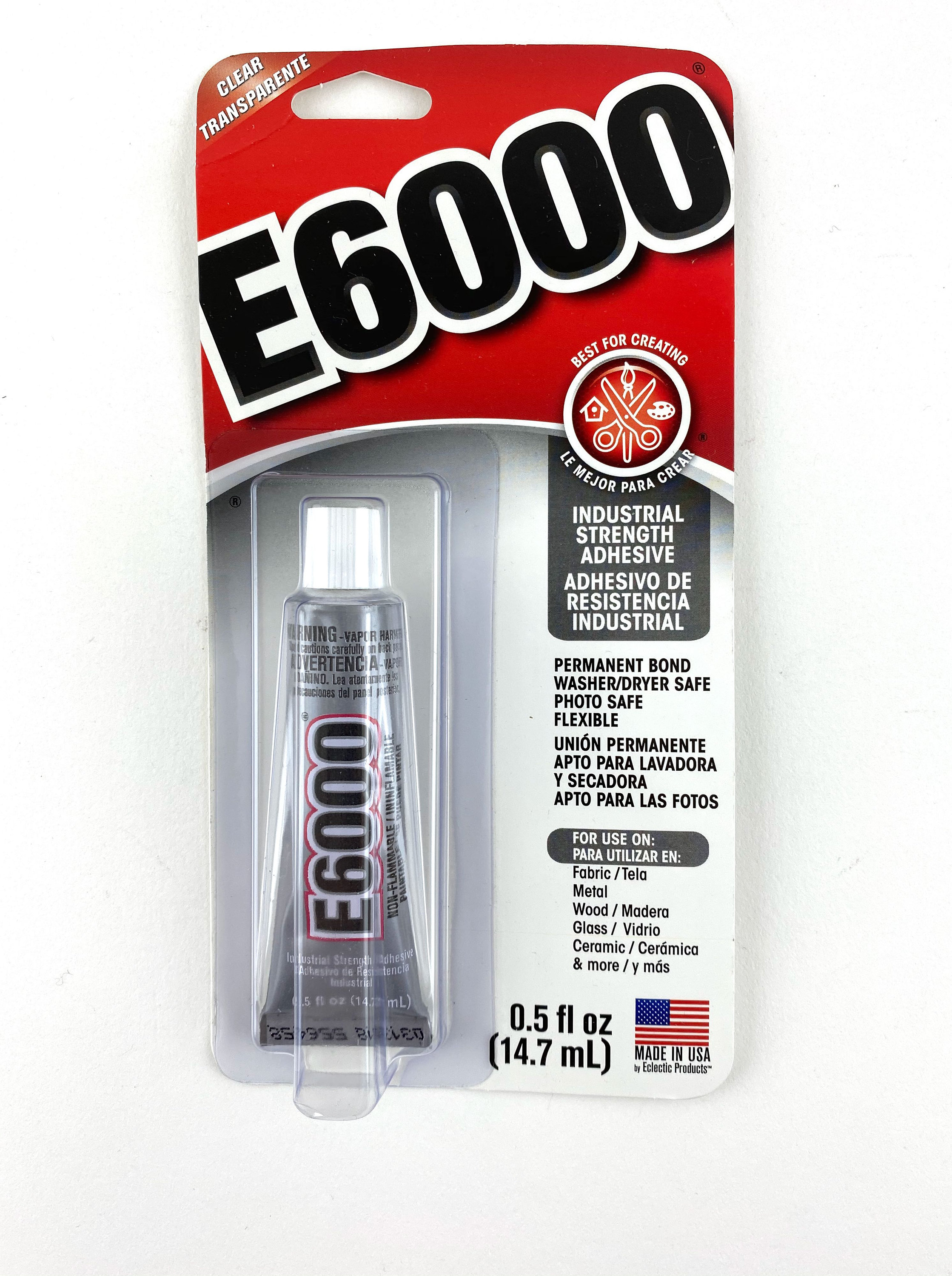 E6000 Adhesive Clear Permanent Glue .5 or 3.7oz Size Water-proof Flexible  Safe for Scrapbooks, Photo Albums Washer & Dryer Made in the USA -   Denmark