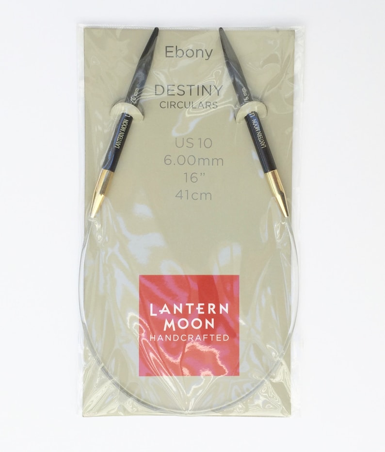 Ebony 16 Circular Needles by Lantern Moon US9 Circular, or 7.5mm 8mm 16 Circular Wood Needle image 2