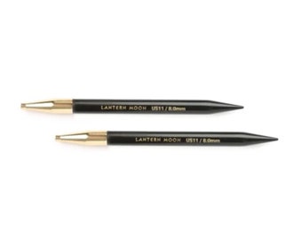 NEW Lantern Moon 5" Interchangeable Ebony Tips, Set of 2 per size