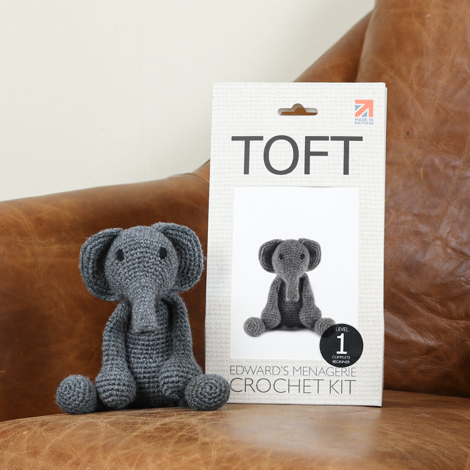 Toft Crochet Kit Bridget the Elephant DIY Crochet Amigurumi Etsy