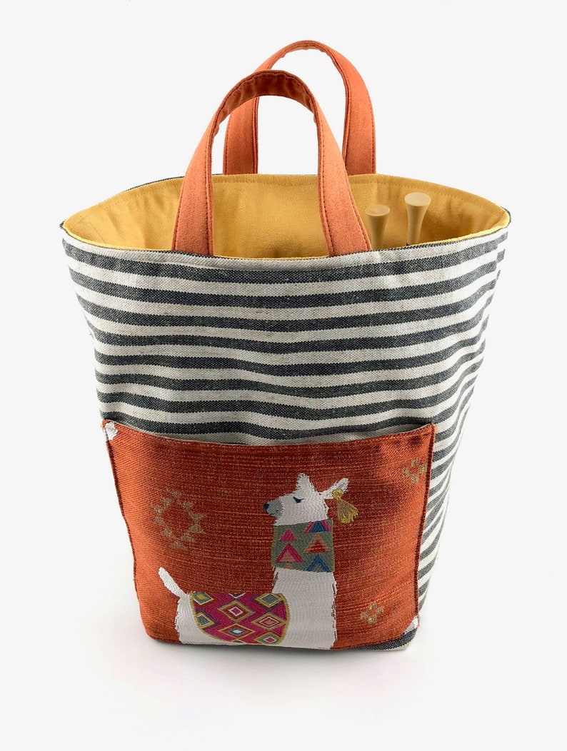 Atenti Hope Basket MamaLLama Flame Yarn Basket w/ 2 outer image 1