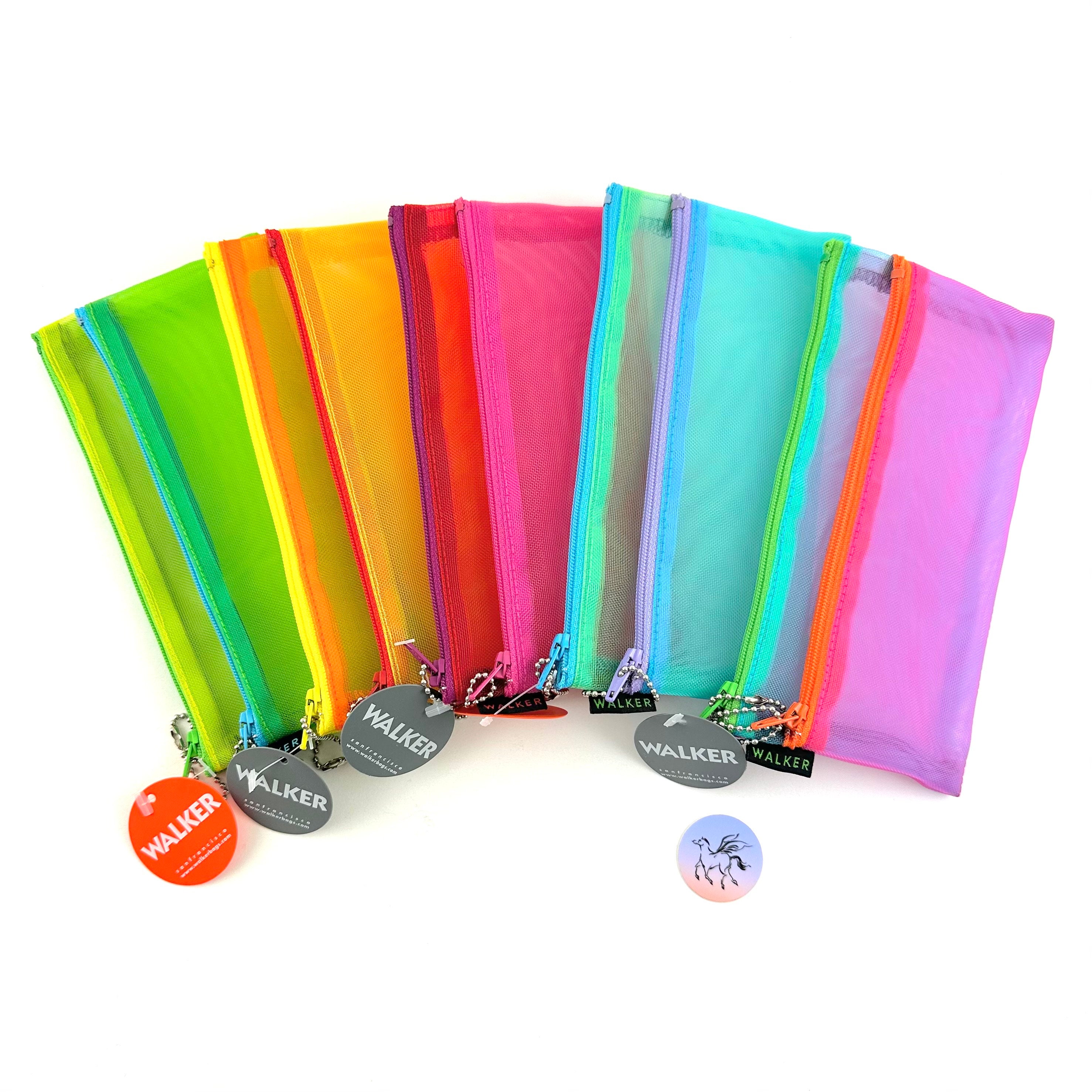 Walker Mesh Double Zip 4 X 7 Bag Small Notions Bag See Through Notions Key Chain Bag In A Variety of Colors 2 Zippers Mesh Bag Etsy
