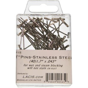 T Pins Blocking Pins T Pins Stainless Steel Lacis Blocking Pins 1.7 Inch T Pins 40 Pins OR 1.2 Inch 100 Pins wet or dry blocking Rust Proof