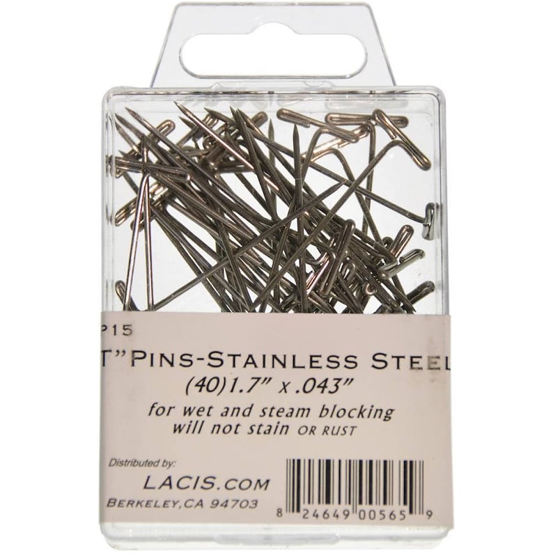 T Pins Blocking Pins T Pins Stainless Steel Lacis Blocking Etsy