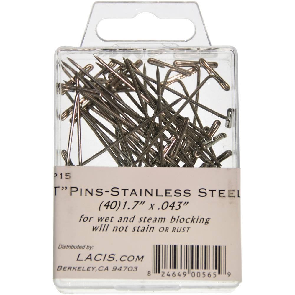 Drema Steel T-Pins for Blocking Knitting,2-Inch T-Pins, 100pcs Box