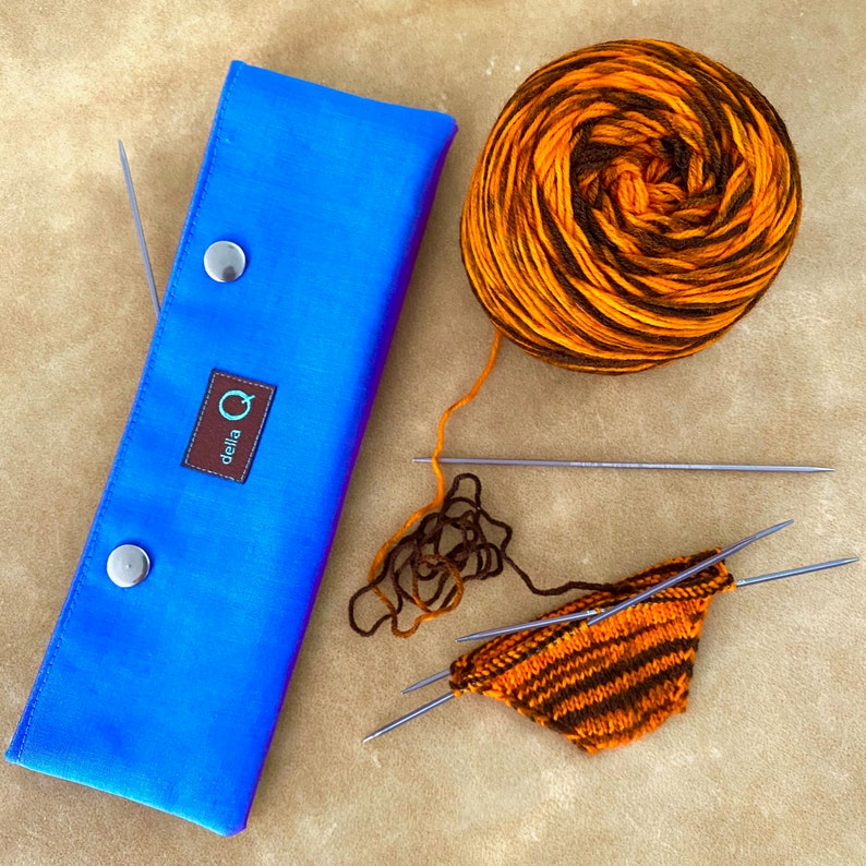 Sock Needle Keeper Della Q DPN Holder Sock in Progress Etsy