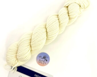 Malabrigo Caprino Natural Yarn Merino Cashmere Blend DK Weight Kettle Dyed Yarn Ivory DK Cashmere Blend Yarn