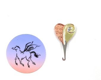 Puffin Co Heart Long Eye Tapestry Needle Threader Tool Needlework Gift For Knitters Crocheters