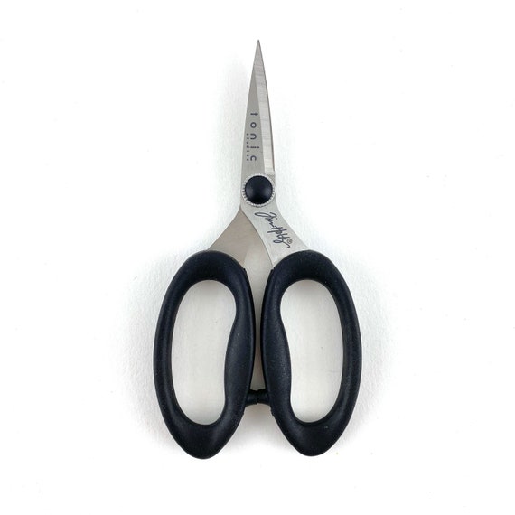 Tim Holtz Haberdashery Scissors 5 Sharp Titanium Coated Blades Protective  Metal Case Soft Grip Rust Resistant Blades Fabric Scissors 