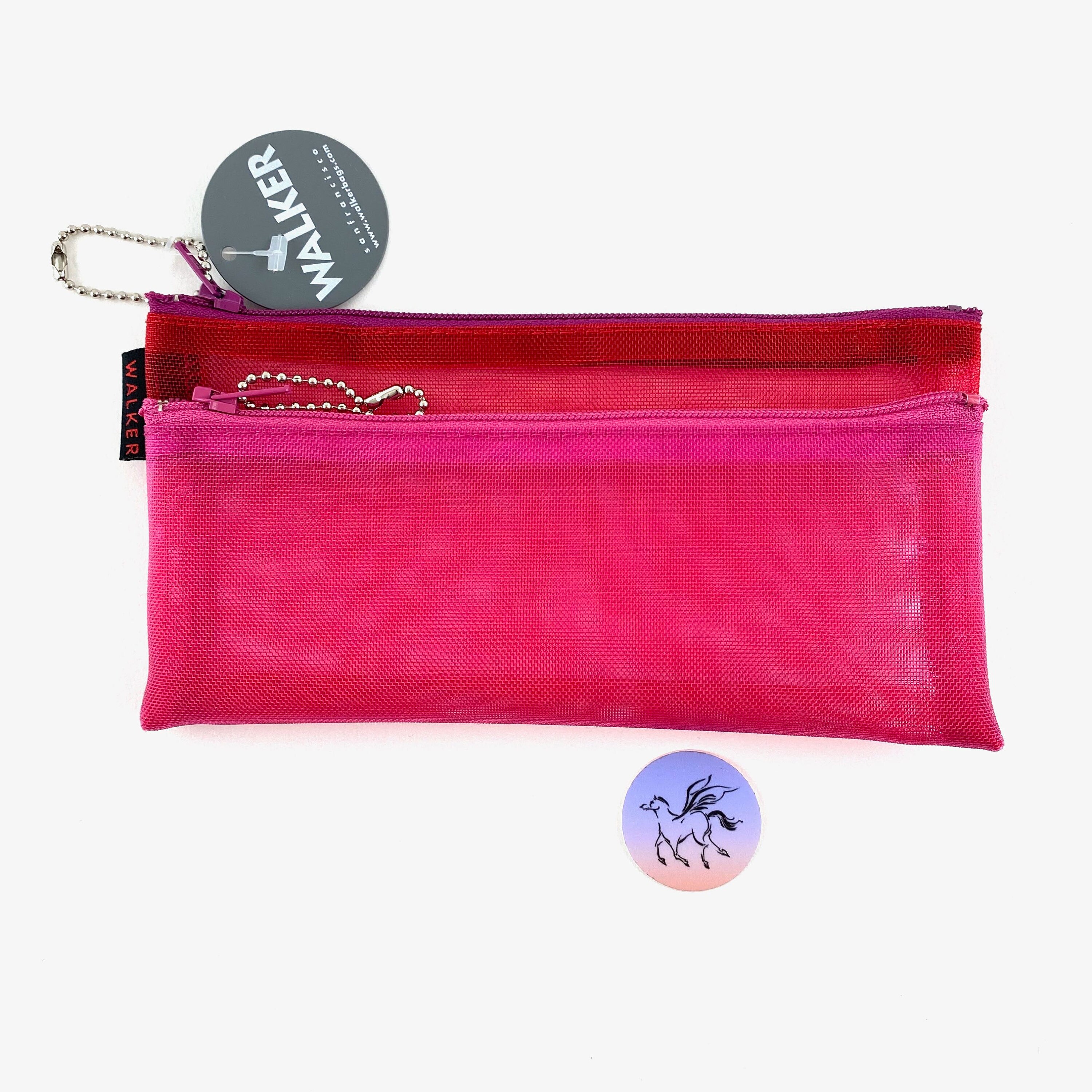 Walker Mesh Double Zip 4 X 7 Bag Small Notions Bag See Through Notions Key Chain Bag In A Variety of Colors 2 Zippers Mesh Bag Etsy