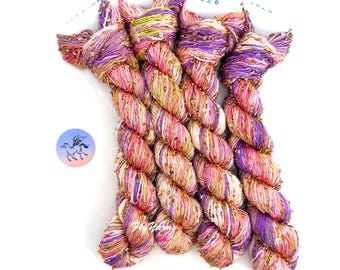 Artyarns Beaded Silk & Sequins Yarn: LYS 2026 BSS Hand-Dyed Luxury 110Yds Sold Per Hank