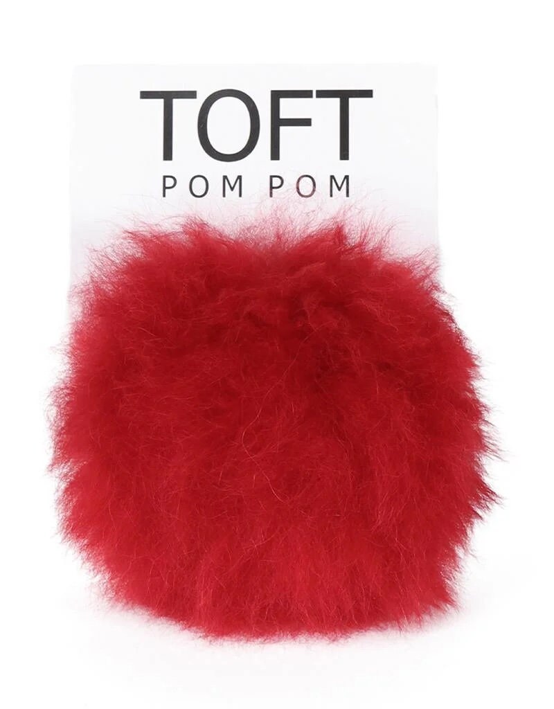 Red Yarn Pom Poms 