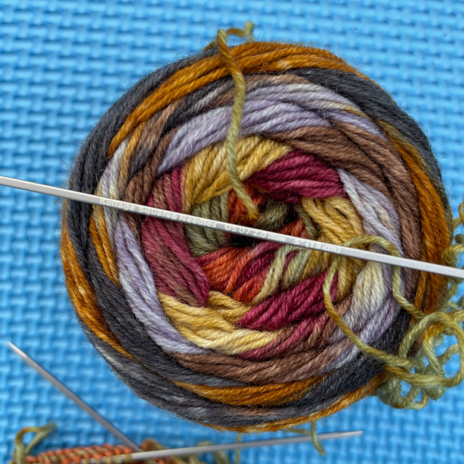 Kollage Needles 5 DPN US08 SQUARE Double Pointed Needle 23.75mm Metal