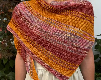 Malabrigo Dos Tierras Friendship Shawl Kit: Sunset, Paracus, Dried-Orange, DK 210Yds per hank