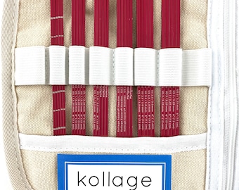 Kollage Red DPN 6" Sock Set US0-US3 6 Sizes Celebration Red Kollage Limited Edition Set Original 4 Sided Knitting Needles Free Ship USA