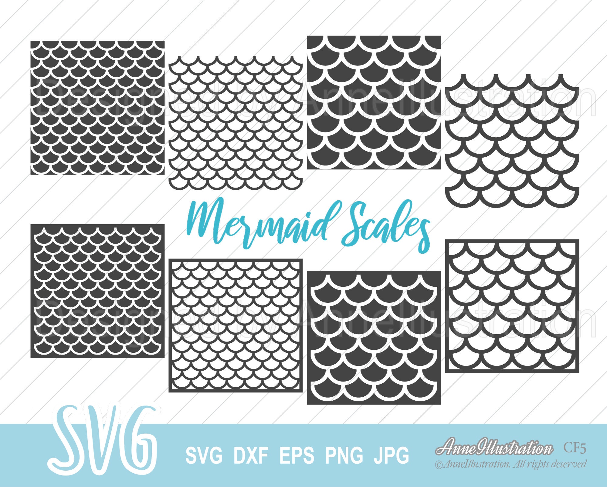 Download Mermaid Scales Svg Fish Scales Svg Scallop Vector Png Commercial Use Graphic Digital Instant Download Cf5
