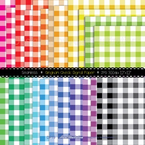 Rainbow Gingham Seamless Pattern, Rainbow Plaid Surface Pattern, Summer  Plaid Digital Download, Spring Tartan fabric design, Non exclusive