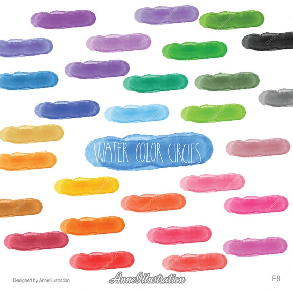 Watercolor stroke,watercolor brush,Hand drawn clipart,Hand painted clipart,Watercolor banner clipart,Instant download Illustration_F8