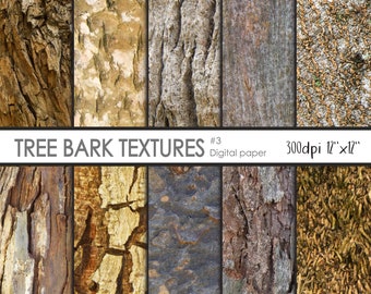 Tree Bark Texture Digital Paper(Not in Seamless)Backgrounds,Textures,Scrapbook Paper,Print,art,Nature,Wood,Instant download Illustration_T4