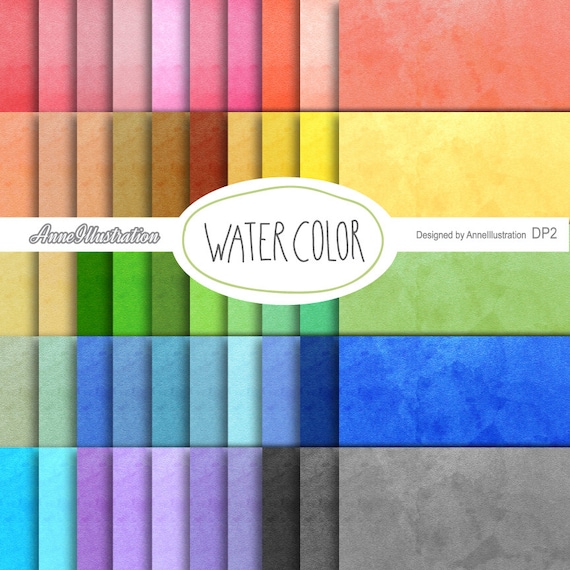 Water Color Digital Paper(Not in Seamless)Basic,Simple Digital Paper,Hand Drawn Digital Paper,Instant download Illustration_DP2