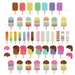 Popsicles Clipart,ice Pop,ice Lolly,ice Block,instant Download ...
