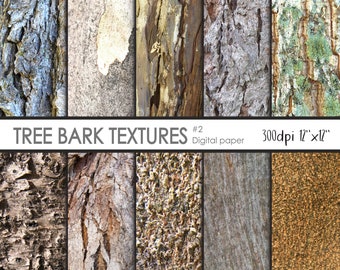 Tree Bark Texture Digital Paper(Not in Seamless)Backgrounds,Textures,Scrapbook Paper,Print,art,Nature,Wood,Instant download Illustration_T3