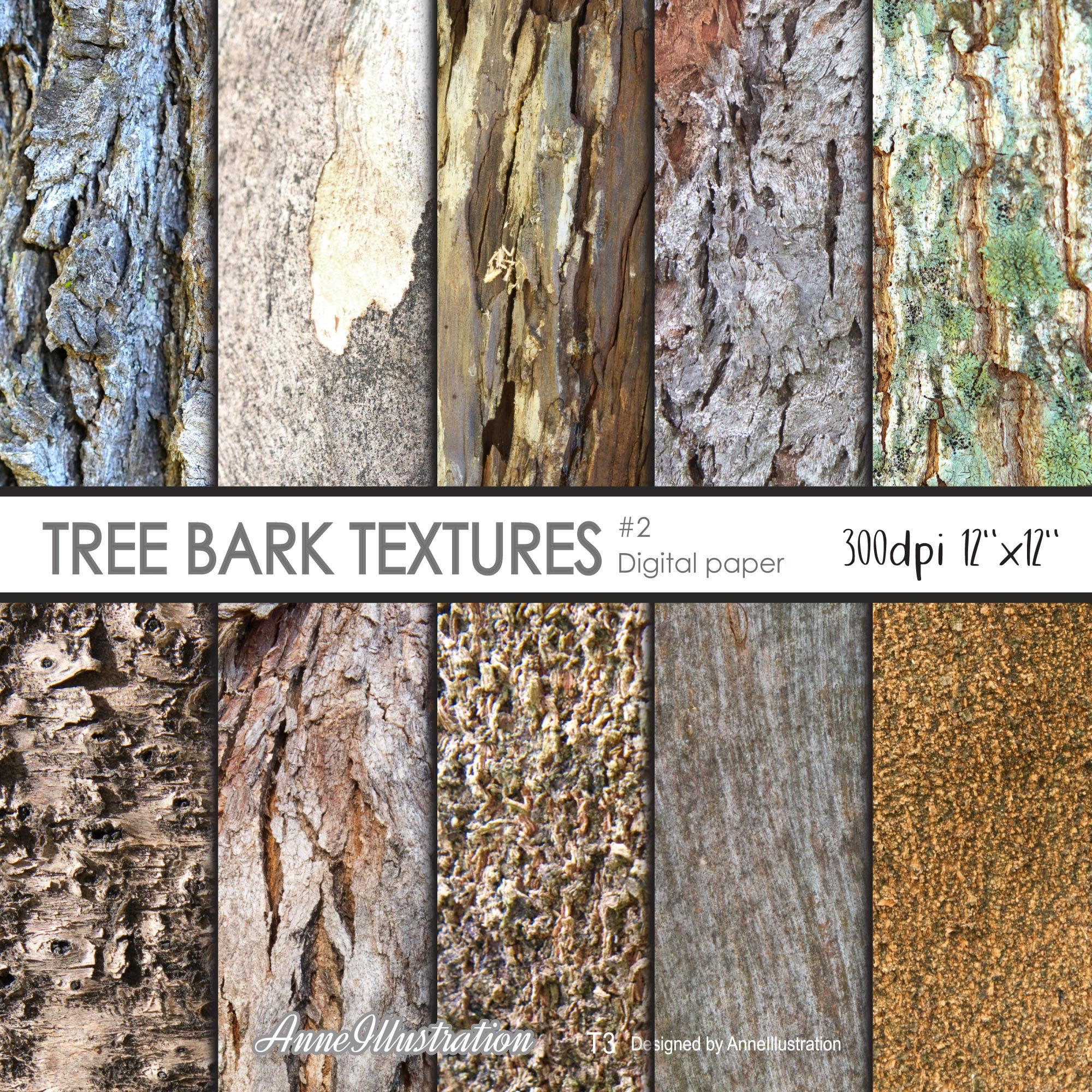 Tree Bark Texture Digital Papernot in Etsy Australia