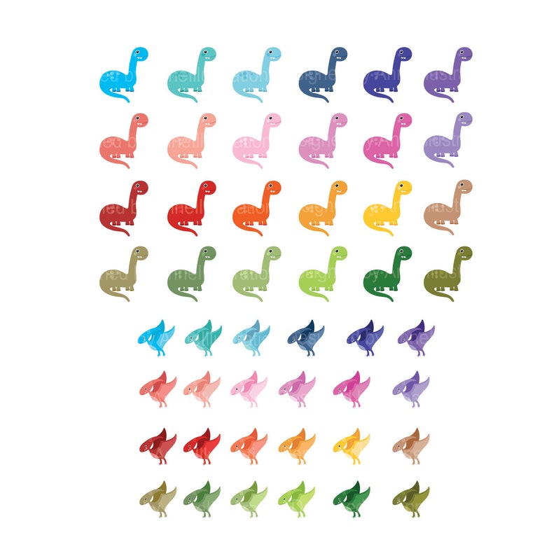 Dinosaur Clipart,Dino Clipart,Cute DinoTyrannosaurus,Graphics,Vector,Instant download Illustration/_CA44