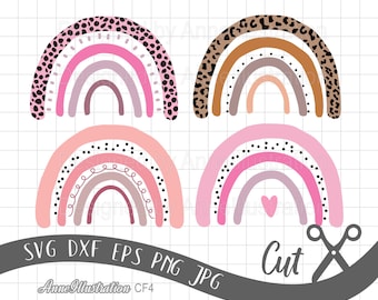 Rainbow SVG,Boho Rainbow svg,Leopard,Cheeta svg,Rainbow clipart,Nersury,Pastel rainbow,Vector,Commercial use,Digital,Instant download_CF4