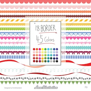 Border Clipart, Einfacher Border Grahpic, Randbild, Vektor, sofort download Illustration_F9