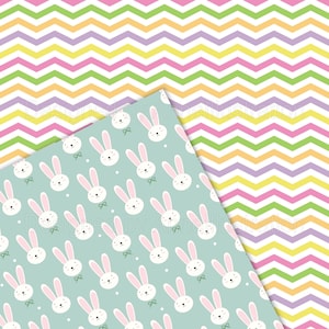 Easter bunniesseamlessdigital papers,Pastel Bunny,Eggs,Children,Scrapbook,Patteren,Background,Printable,Graphic,Instant download_DP27 image 3