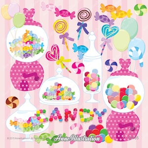 Candy Clipart, Personal & Commercial use, Vector,  Instant download Illustration_CA-05