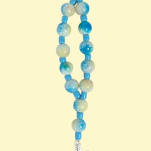 Teal Keychain Rosary