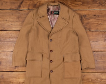 Vintage 1960s Mcgregor Tan Coat Mens 