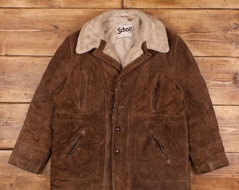 Vintage Schott Suede Sherpa Jacket XL 