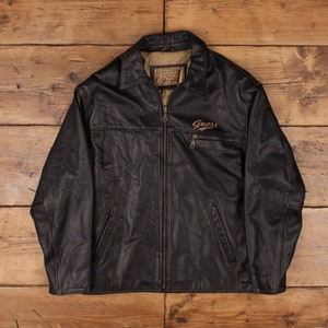 Guess vintage leather jacket cheap
