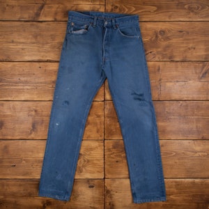 Vintage Levis 501 XX Jeans 31 x 32 USA Made 90s Straight Distressed Denim R30133
