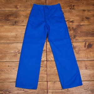 Vintage French Workwear Utility Trousers 30 X 29 Royal Blue Cotton Twill  R26713 - Etsy