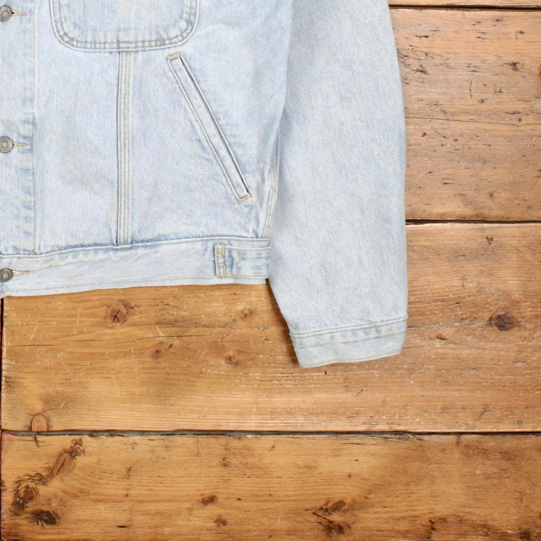 Vintage Banana Republic Denim Jacket L 90s Trucker Blue - Etsy