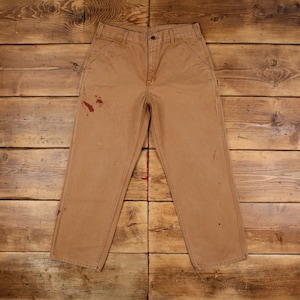 Vintage Carhartt Carpenter Pants Trousers 34x30 Duck Canvas Mens Straight