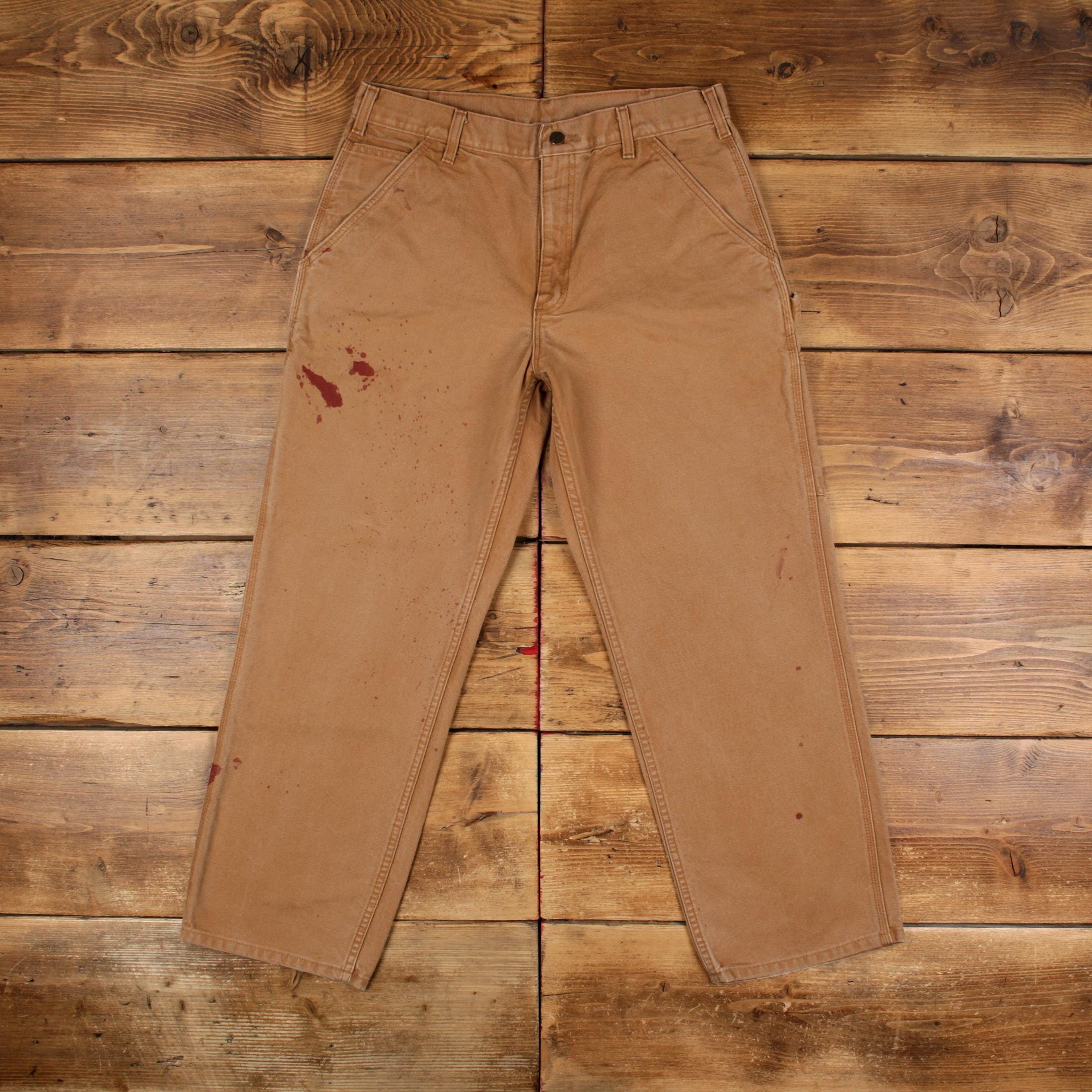 Vintage Carhartt Carpenter Pants Trousers 34x30 Duck Canvas Mens Straight